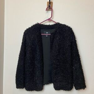 H&M Charcoal Teddy Jacket